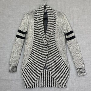 Candy Couture Open Front Cardigan Sweater Sz Small Long Sleeve Curved